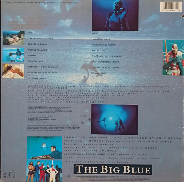 Eric Serra – The Big Blue (Original Motion Picture Soundtrack) - Imagen 2