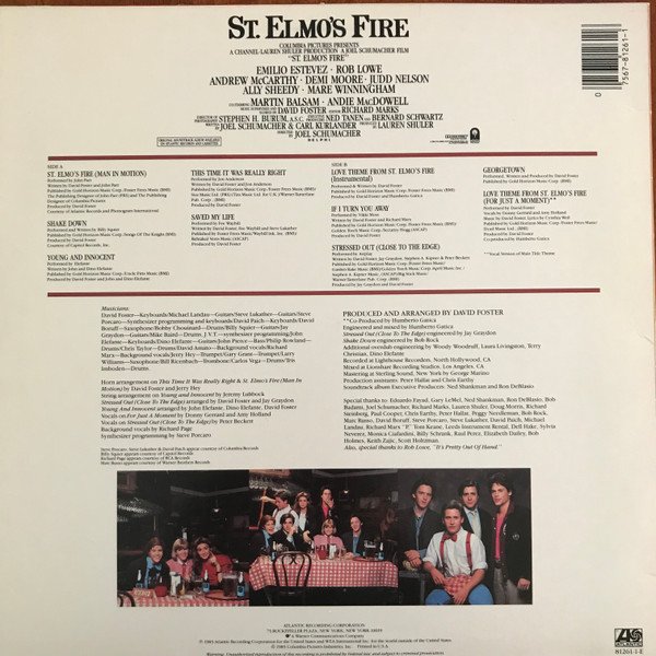 Various – St. Elmo's Fire (Original Motion Picture Soundtrack) - Imagen 2